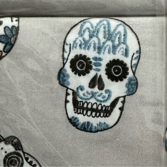Rae Dunn Full Sheet Set Sugar Skull Day of the Dead Halloween - Picture 5 of 5